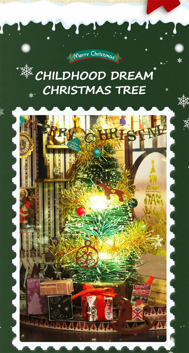 Kit de maison de poupée miniature de Noël au pays des merveilles