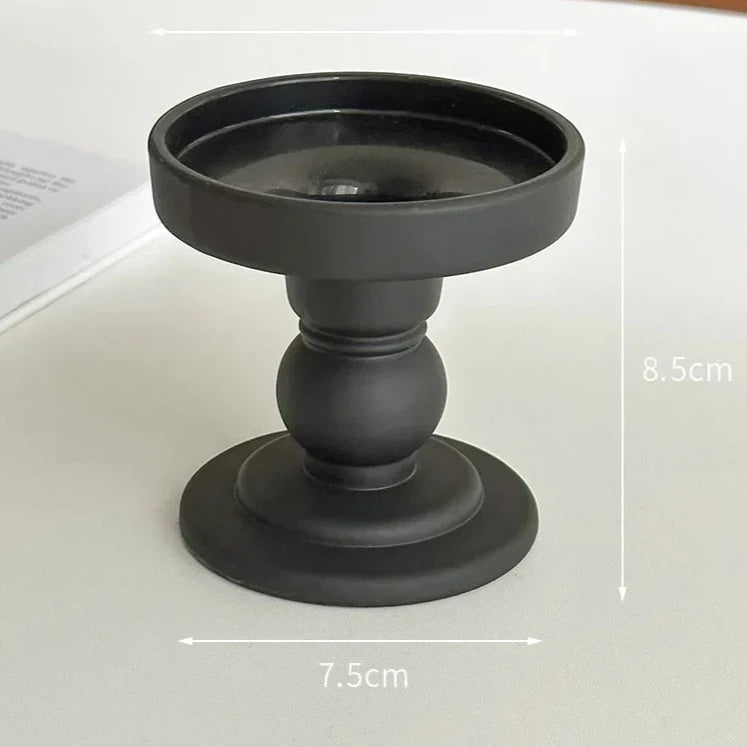 Retro Roman Column Glass Candle Holder – Elegant Aromatherapy and Home Decor Ornament