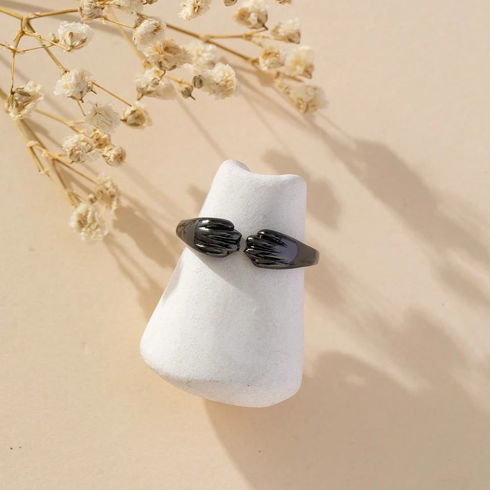 Cat and Puppy Paw Print Open Ring