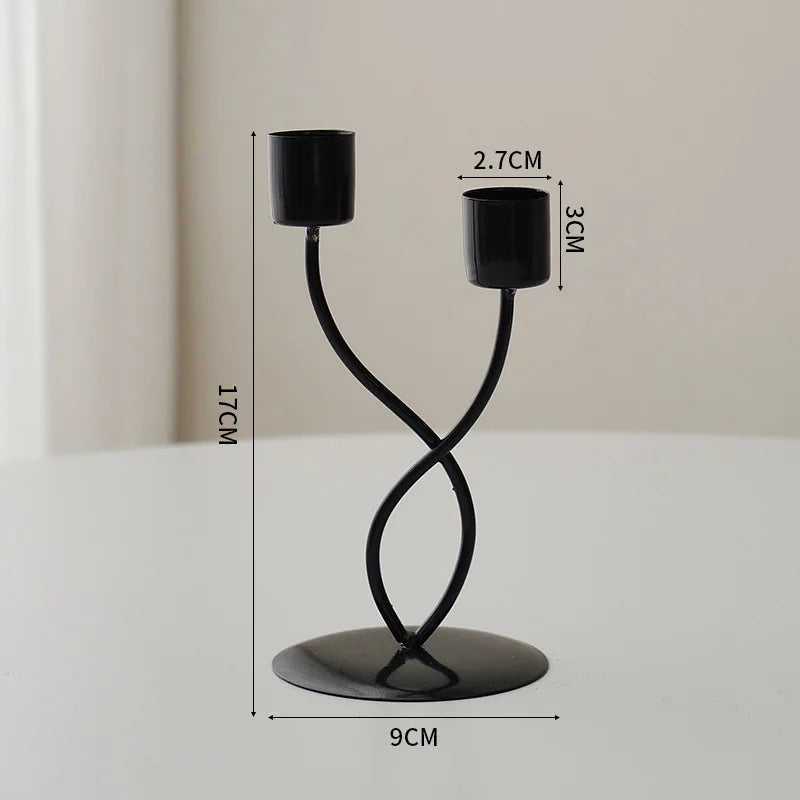 Simple Nordic Candlestick Ornament – Modern Candle Holder for Dining Room