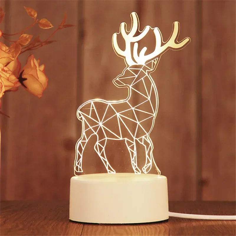 Romantic Love 3D Acrylic LED Lamp – Night Light for Home, Parties, and Valentine’s Day Decor
