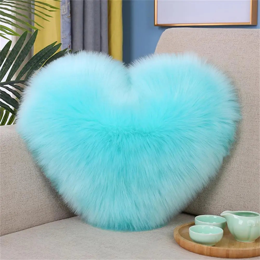 Heart-Shaped Decorative Pillow Cover – Soft, Reusable Cushion Cover with Invisible Zipper
