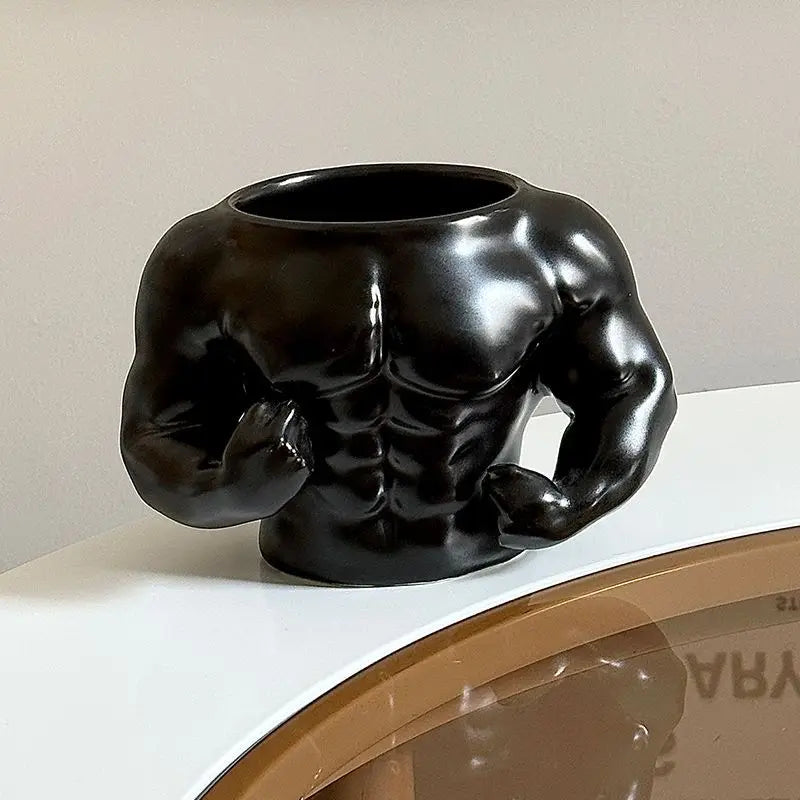 Macho Muscle Ceramic Mug – Funny Pectoral Design Coffee Cup, Ideal Gift for Gym Enthusiasts and Trainers