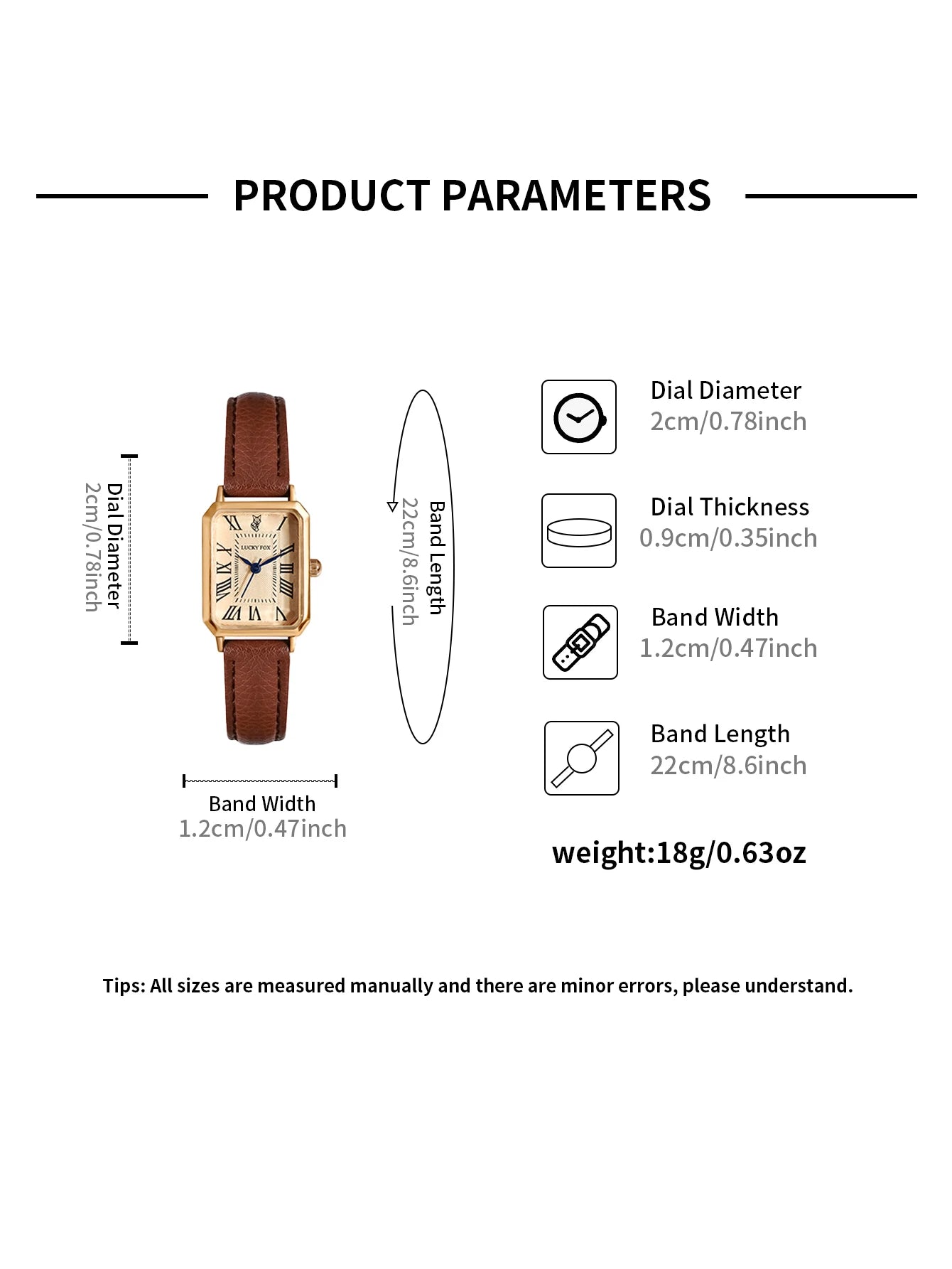 Retro Square Leather Strap Quartz Watch – Casual Roman Numeral Dial Wristwatch for Women