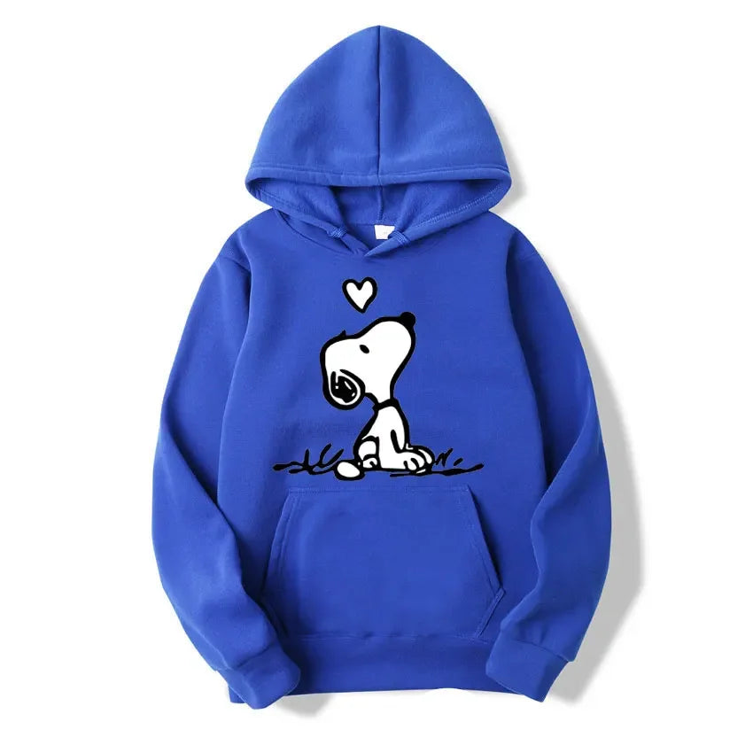 Cartoon Snoopy Hoodie – Women’s Casual Loose Fit Sweatshirt