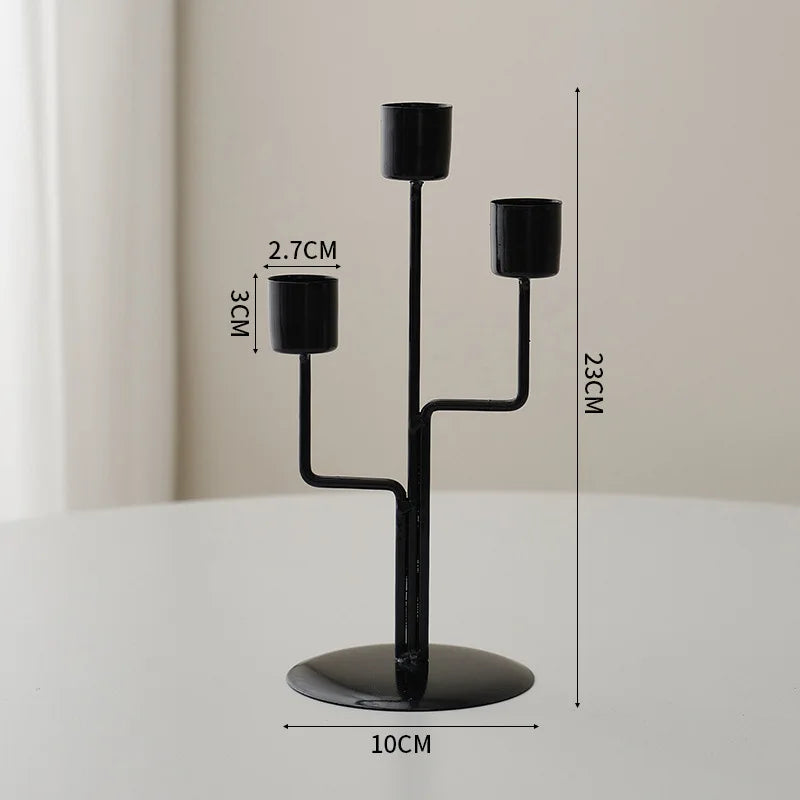Simple Nordic Candlestick Ornament – Modern Candle Holder for Dining Room