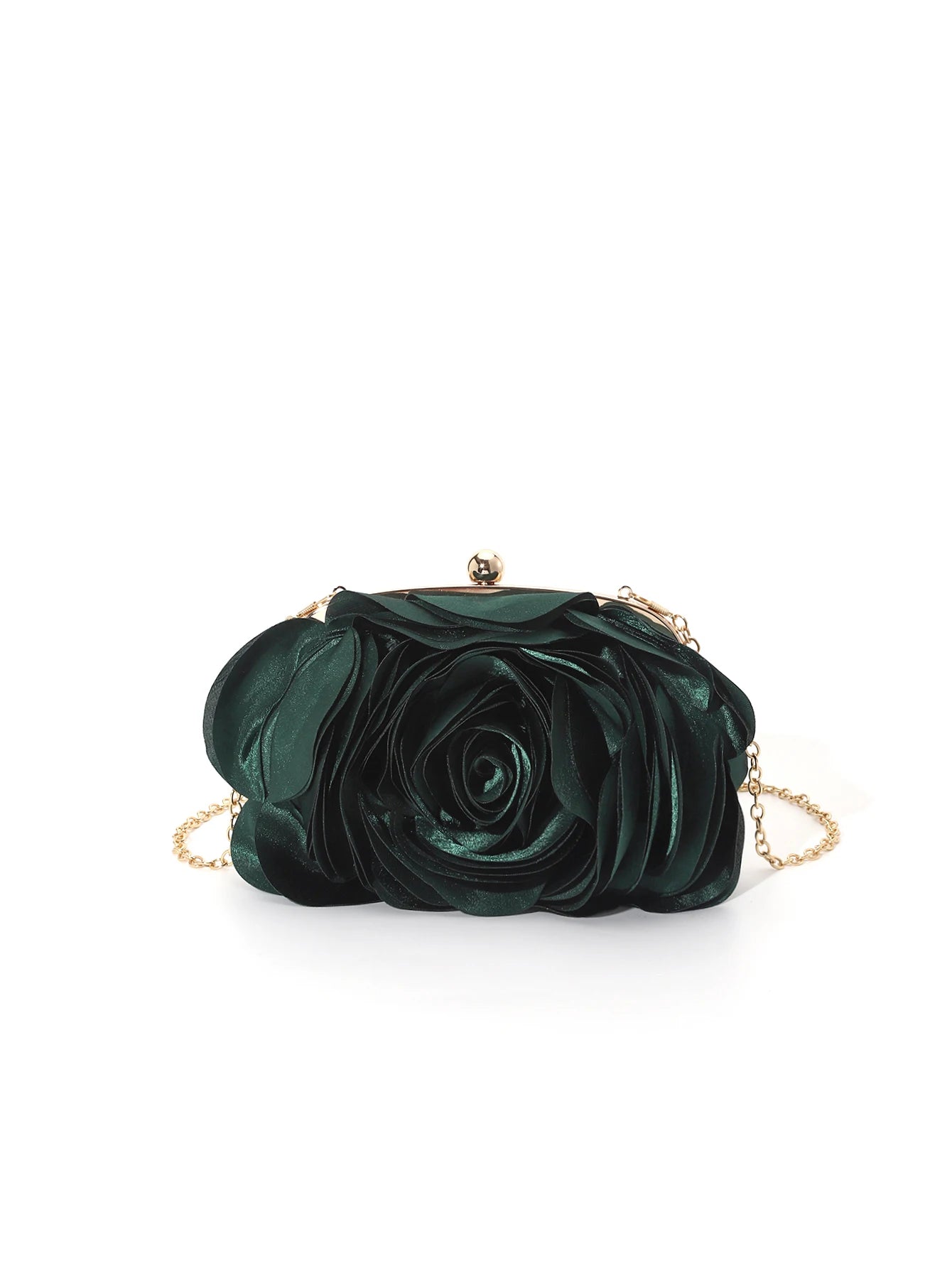 Vintage Rose Flower Evening Clutch – Bridal Floral Handbag for Weddings and Parties