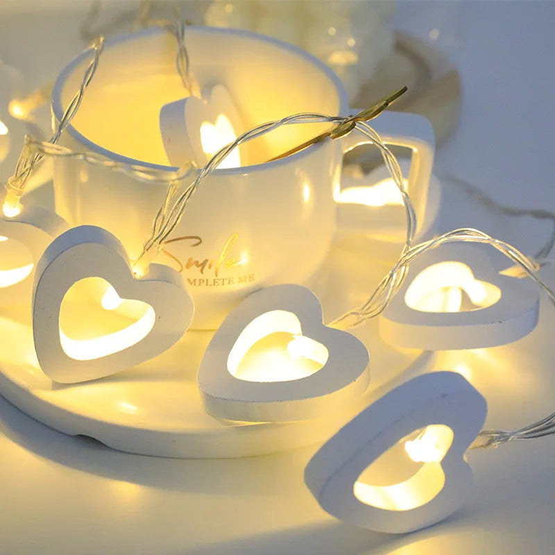 10 LED Love Heart String Lights Valentine's Day Decoration Garland Led Fairy Lights