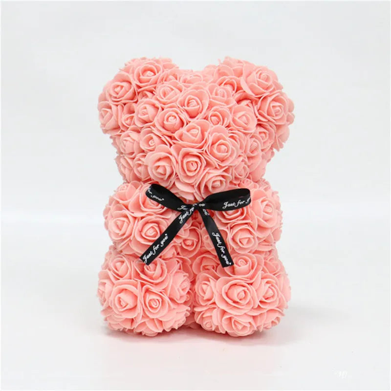 Artificial Foam Rose Bear – Romantic Gift for Valentine’s Day, Mother’s Day, Weddings, and Anniversaries