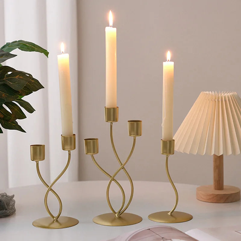 Simple Nordic Candlestick Ornament – Modern Candle Holder for Dining Room