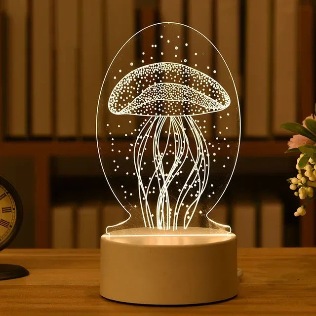 Romantic Love 3D Acrylic LED Lamp – Night Light for Home, Valentine’s Day Decor