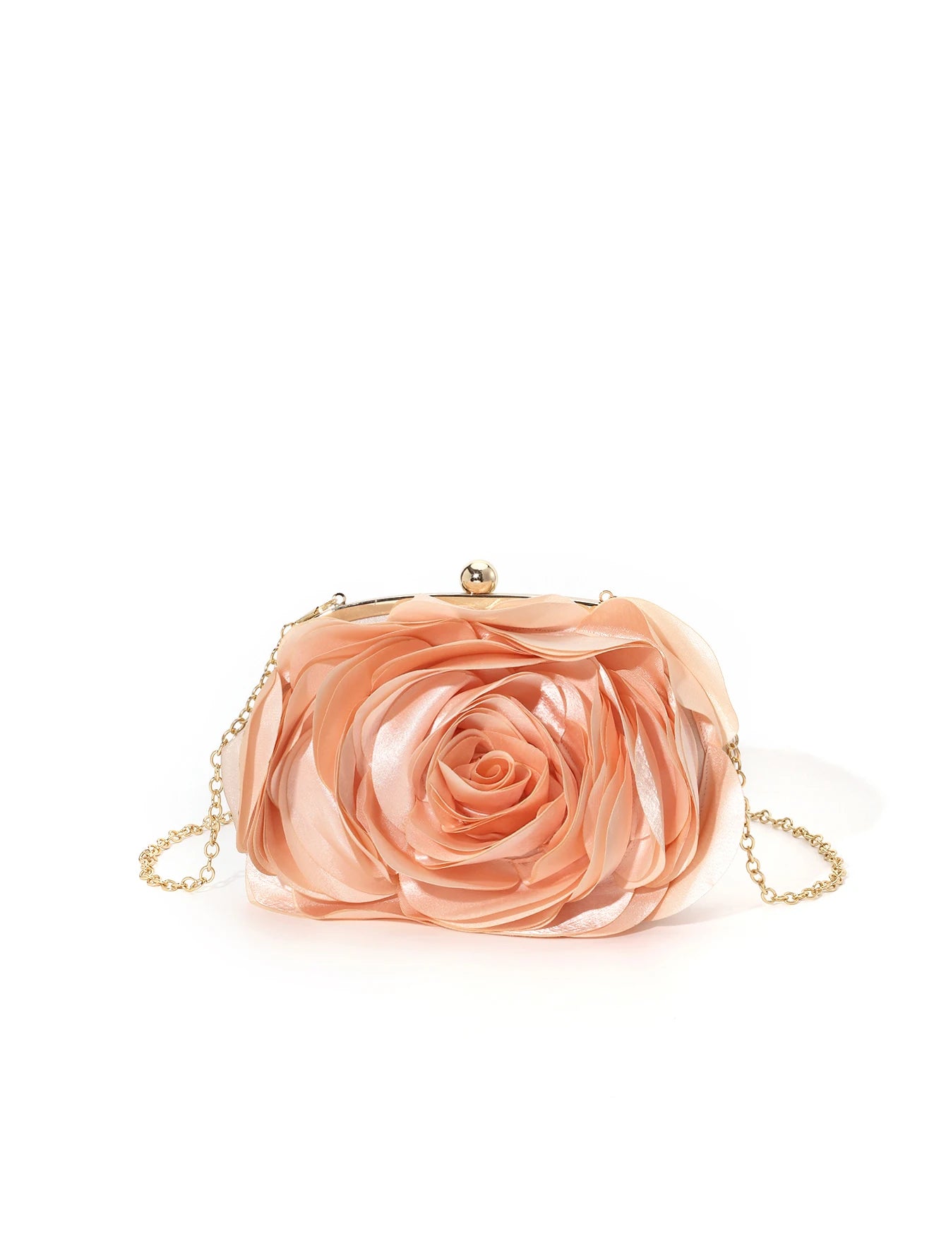Vintage Rose Flower Evening Clutch – Bridal Floral Handbag for Weddings and Parties