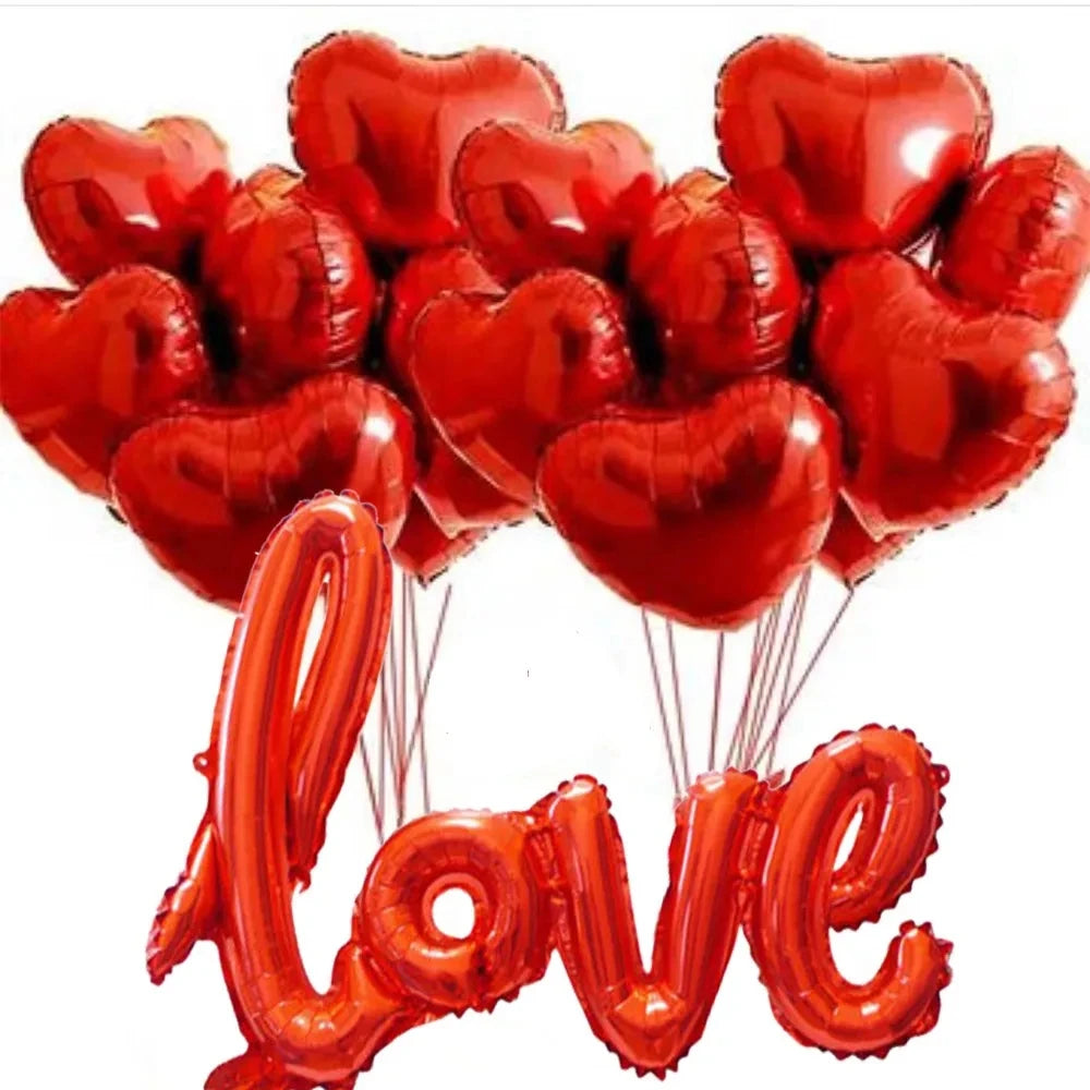 LOVE Letter Foil Balloon Wedding Valentine's Day Anniversary Birthday Party Decoration Photo Props Air Globos Supplie