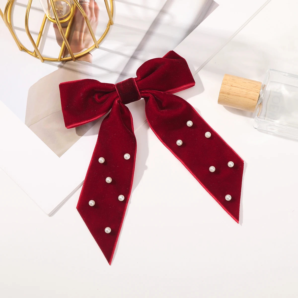 Velvet Bow Hair Clips – Elegant Barrettes for Women & Girls, Fashion Ribbon Hair Accessories
