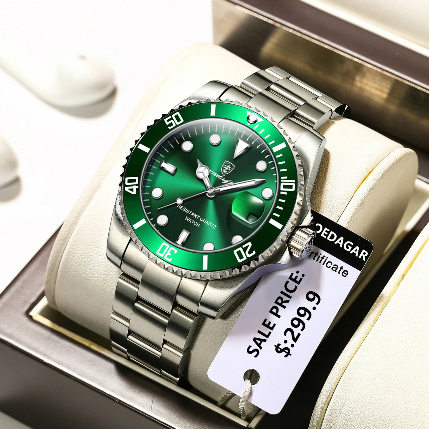 POEDAGAR Luxury Men Watch Casual Waterproof Luminous Date Men's Quartz Wristwatch High Quality Stainless Steel Man Watches Reloj