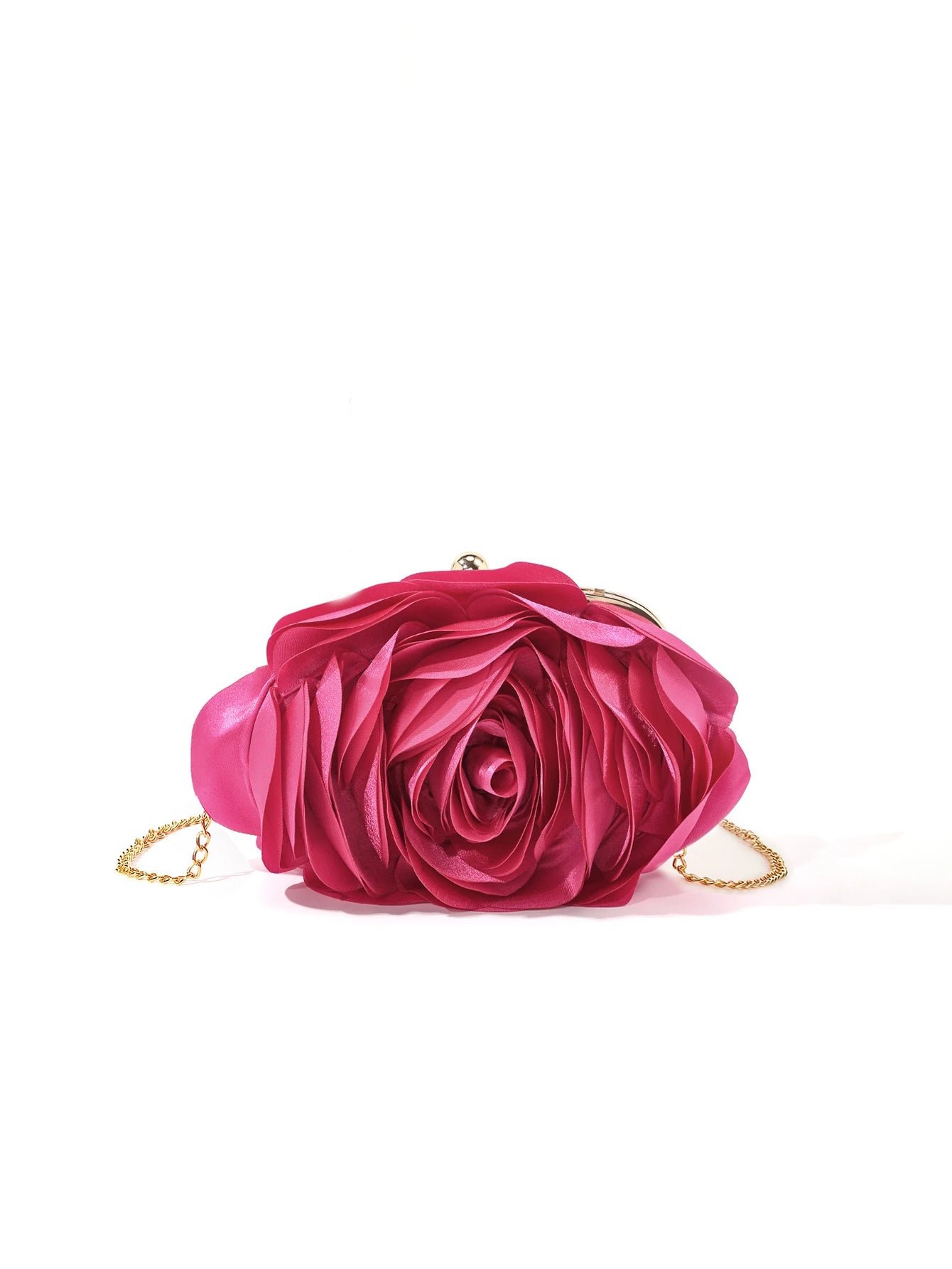 Vintage Rose Flower Evening Clutch – Bridal Floral Handbag for Weddings and Parties