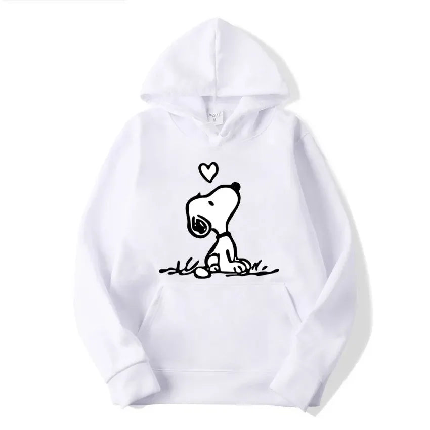 Cartoon Snoopy Hoodie – Women’s Casual Loose Fit Sweatshirt
