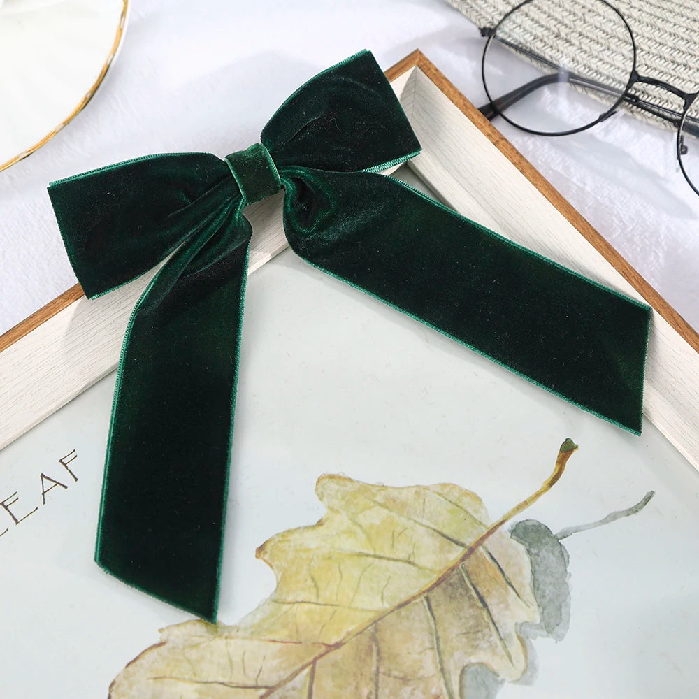 Velvet Bow Hair Clips – Elegant Barrettes for Women & Girls, Fashion Ribbon Hair Accessories