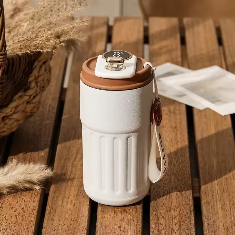 Smart Display Temperature Thermos Bottle - 450ml 316 Stainless Steel Vacuum Insulated Thermal Mug for Office, Travel, & Outdoor Use