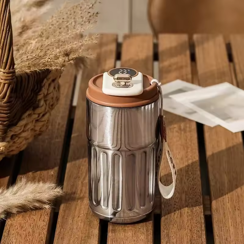 Smart Display Temperature Thermos Bottle - 450ml 316 Stainless Steel Vacuum Insulated Thermal Mug for Office, Travel, & Outdoor Use