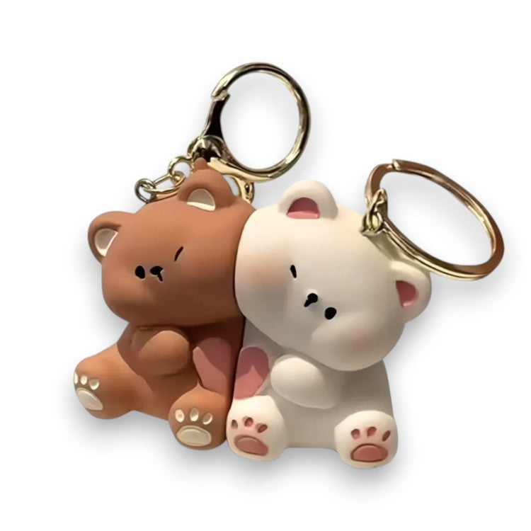 Magnetic Couple Bear Keychain – Cute Cartoon Pendant for Valentine’s Day, Couples & Friends Gift