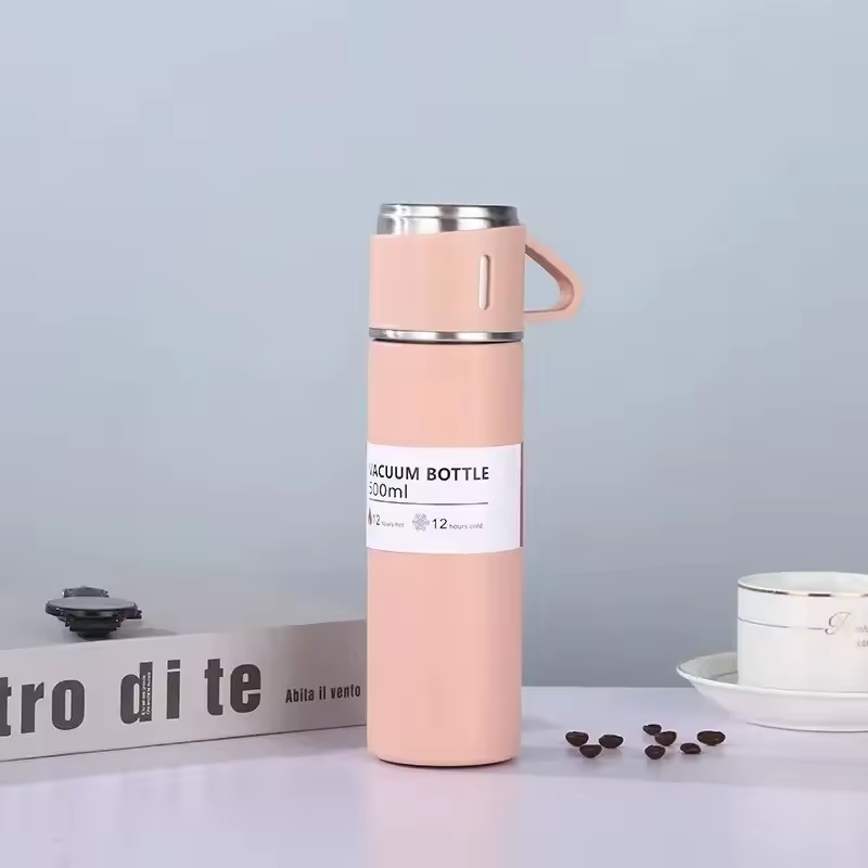 Stainless Steel Thermos Gift Set - Stylish Vacuum Flask & Coffee Cup for Office, Business, Travel, and Gifts