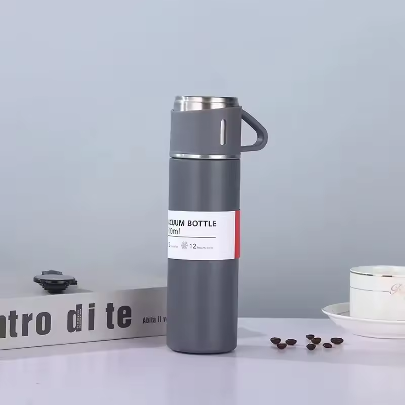 Stainless Steel Thermos Gift Set - Stylish Vacuum Flask & Coffee Cup for Office, Business, Travel, and Gifts