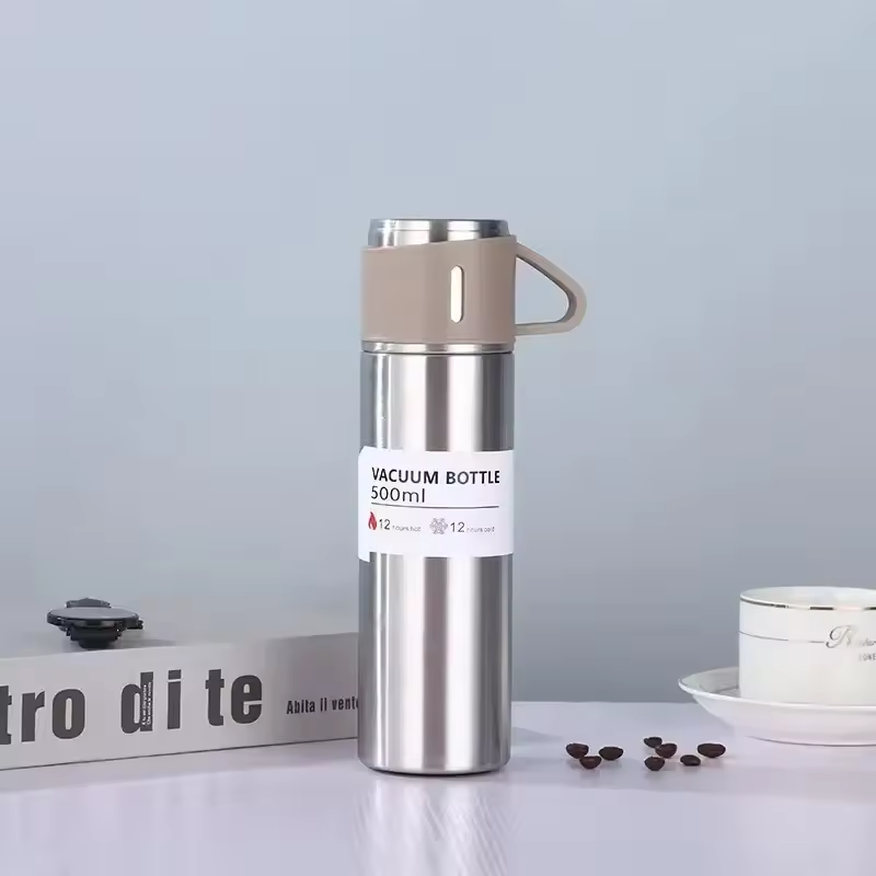 Stainless Steel Thermos Gift Set - Stylish Vacuum Flask & Coffee Cup for Office, Business, Travel, and Gifts
