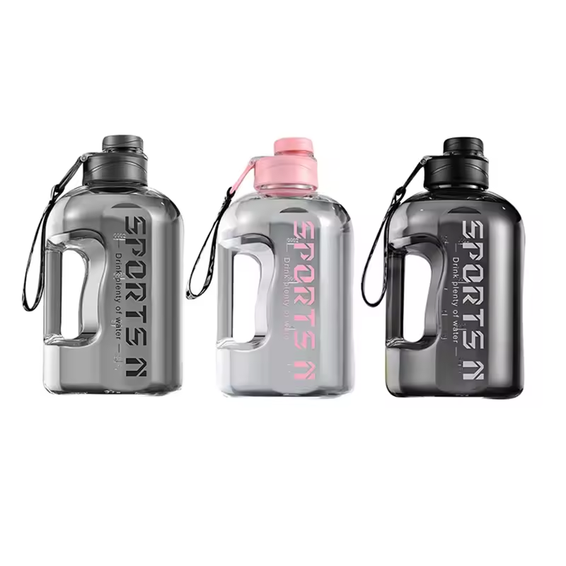 1.7L/2.7L Sports Water Bottle with Rope - Large Capacity Portable Fitness Water Kettle for Gym, Cycling, and Camping
