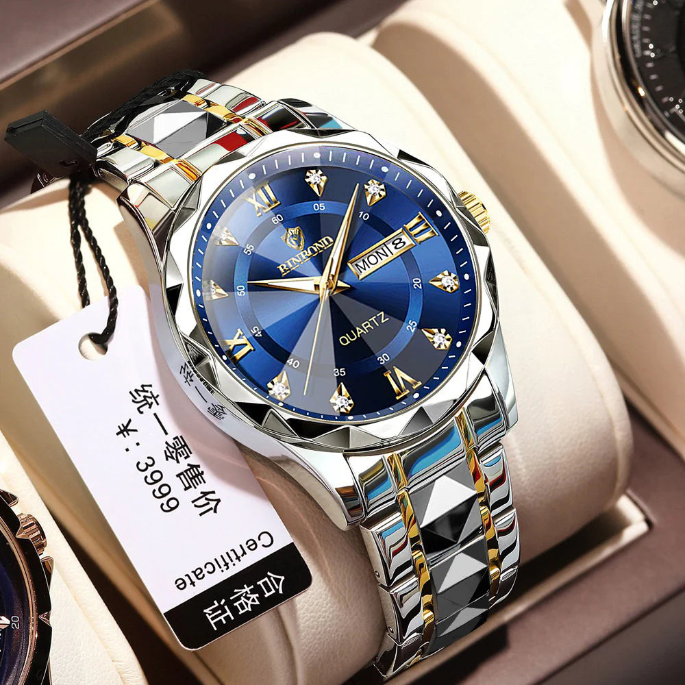 Elegant Dual Calendar Watch | Precision Timekeeping & Style